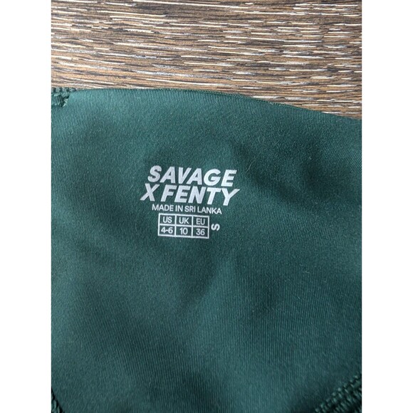 Savage X Fenty SkyHi Leggings Full Length Green Women’s Size S 4-6 High Rise 194 - Picture 4 of 7